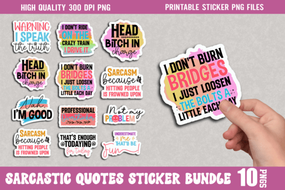 Download Sarcastic Stickers Bundle - Sticker Collection