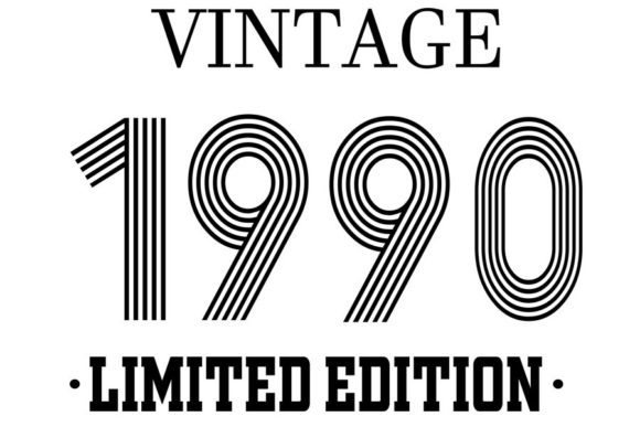 Download Vintage Since 1990 Svg, Birthday Svg, 32 - 1990 Collection