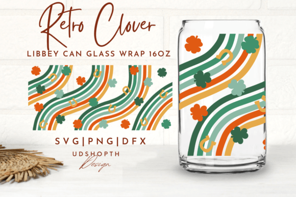 Download Retro St Patrick's Rainbow Can Glass SVG - Rainbow Collection