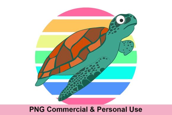 Download Sea Turtle Beach Vintage Sunset Rainbow - Rainbow Collection