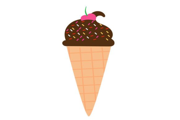 Download 8 Ice-cream Cone Stickers Summer DXF SVG - Sticker Collection