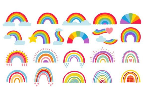 Download Cartoon Rainbow. Colourful Rainbows, - Rainbow Collection