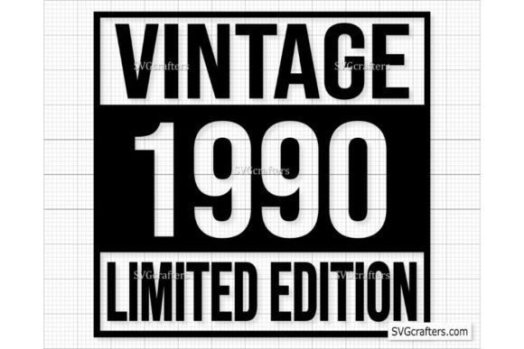 Download Vintage 1990 Svg Png, 32nd Birthday Svg - 1990 Collection